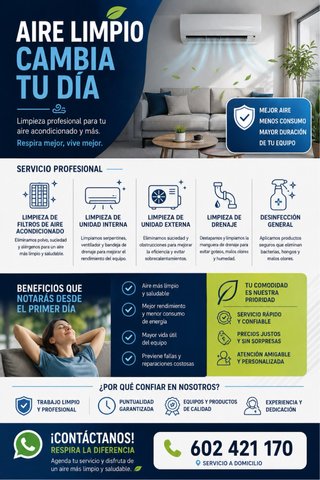Limpieza aires acondicionados