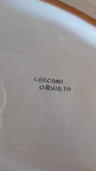 Servizio piatti ceramica decorati a mano