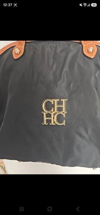 Bolso Carolina Herrera Negro y Marrón