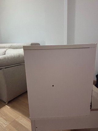 Mueble de salón / Módulo de pared Blanco y Roble