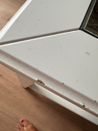 Mesa centro Ikea cristal y cajón p/restaurar