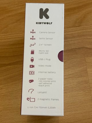 Cámara Kidywolf K-PRINT instantánea