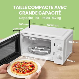 Microondas Comfee CMP-MP012OC 19L Blanco