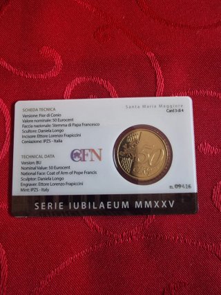 Vaticano: 4 Coin Card 2025 0,50€