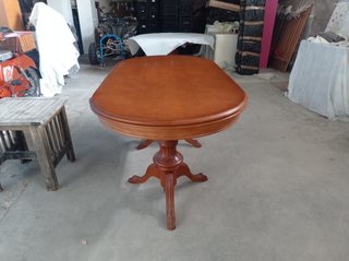 Mesa Comedor Ovalada Extensible Madera