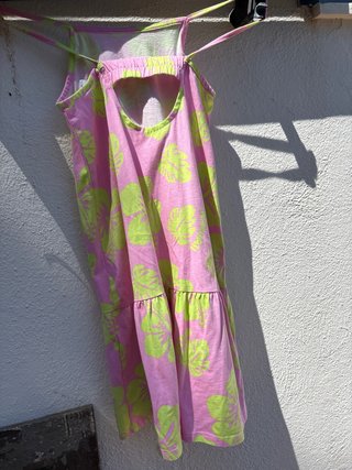 Vestido Hawaiano Rosa y Verde