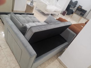 Sofá Cama Gris Tela