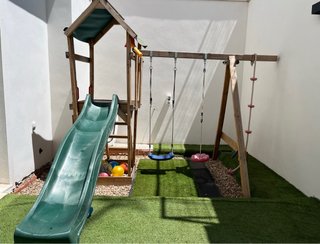 Parque Infantil WICKEY Madera con Columpio OFERTA!