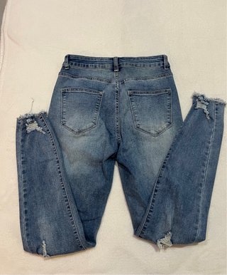 Pantalón vaquero azul roto skinny Shein S 36