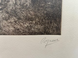 Grabado calcográfico Rafael Requena P/A Caudete