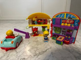 Pinypon: Barco, Peluquería, Cole, Hamburguesa