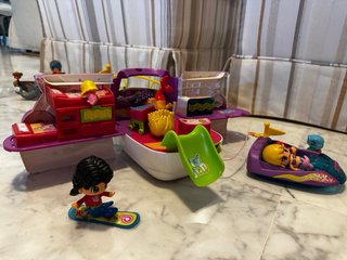 Pinypon: Barco, Peluquería, Cole, Hamburguesa