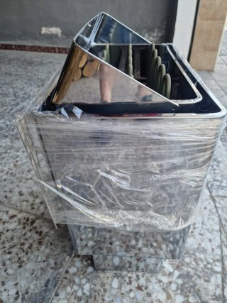 Estufa Sauna Metálica Plateada 8 kw sin uso.