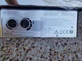 Estufa Sauna Metálica Plateada 8 kw sin uso.
