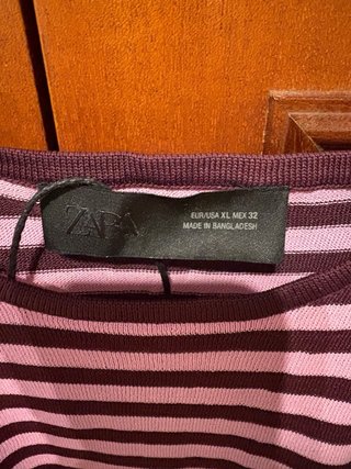 Camiseta Zara Rayas Talla XL