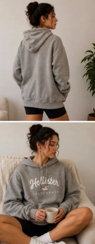 Sudadera Hollister Gris