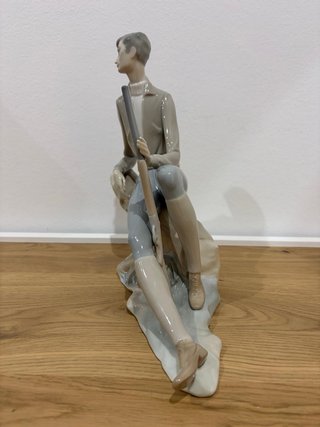 Figura Lladró Porcelana Cazador Escopeta