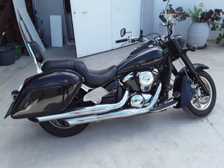 Moto Cruiser Negra y Gris