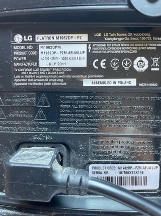 TV LG FLATRON M1962DP - PZ