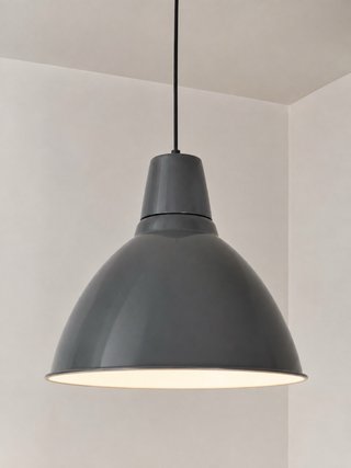 Lámpara colgante gris metal