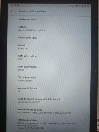 Pad 6S Pro Tablet Negra/Azul Ranura para SIM