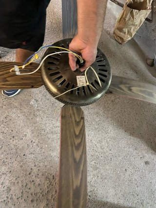 Ventilador de techo madera y metal