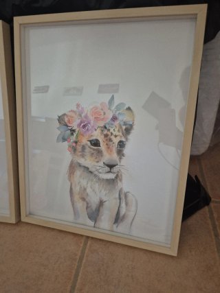 Lámina infantil animales con flores - Ikea