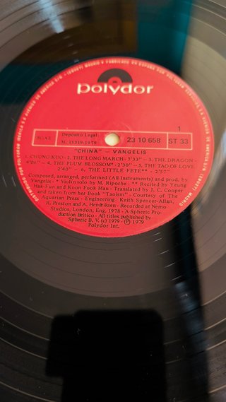 Vinilo Vangelis - China