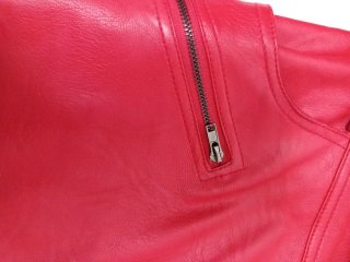 Falda Simil Cuero Roja Talla M