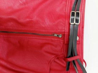 Falda Simil Cuero Roja Talla M