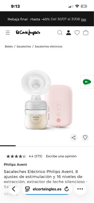 Sacaleches Philips Avent Eléctrico Advanced