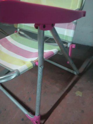 Silla de playa plegable posiciones alta multicolor