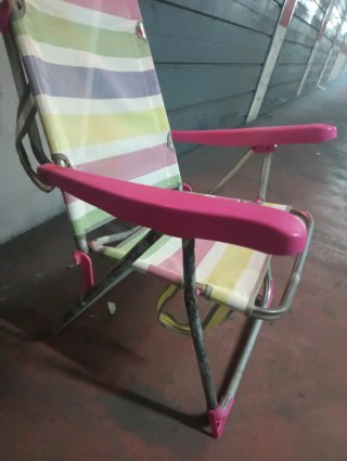 Silla de playa plegable posiciones alta multicolor