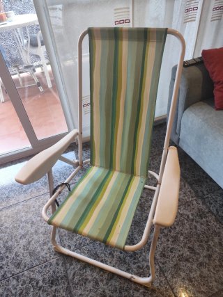 Silla de playa con colchoneta