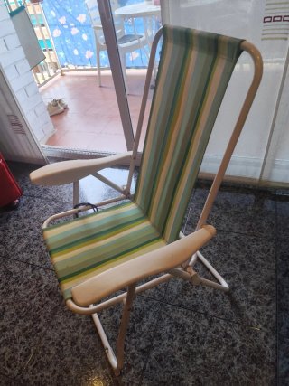Silla de playa con colchoneta