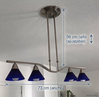 2 Lámparas Techo Salón 3+4 Focos