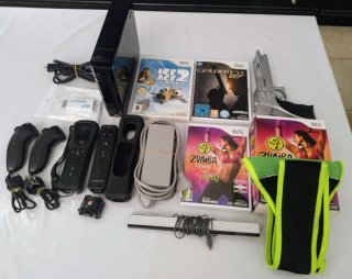 Consola Nintendo Wii Negra + Accesorios y Juegos