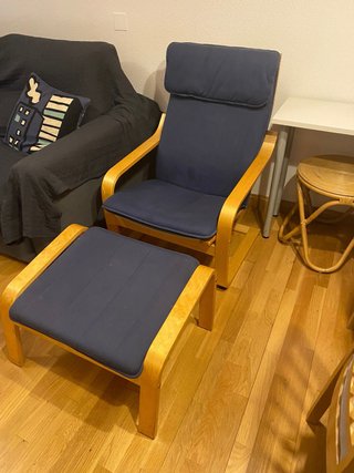 Sillón y reposapiés IKEA