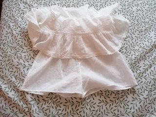 Falda pantalón blanca volantes