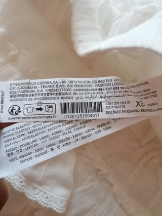 Falda pantalón blanca volantes