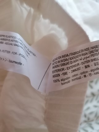 Falda pantalón blanca volantes