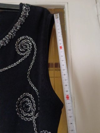 Jersey Zendra Negro y Plateado Talla 46. Como nuev