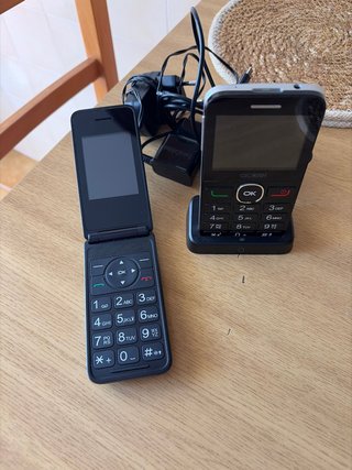 Teléfono móvil y fijo Alcatel negro