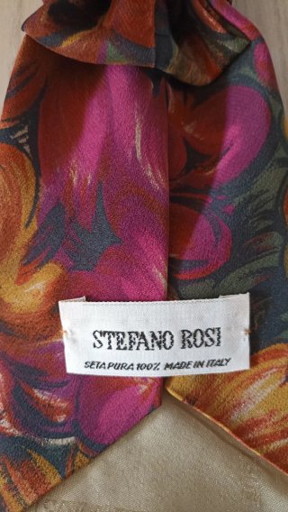 Cravatta gioiello vintage floreale in seta