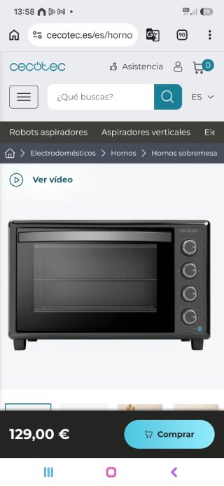 Horno de sobremesa Cecotec