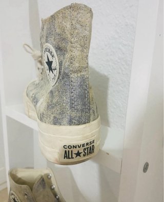 Converse Chuck Taylor Lift Plateadas Originales