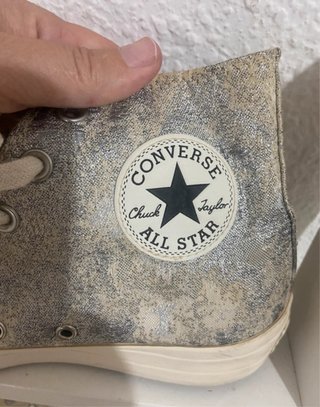 Converse Chuck Taylor Lift Plateadas Originales