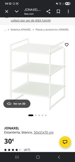 Estantería JONAXEL IKEA Blanca 50x51x70cm