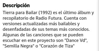 Vinilo Radio Futura - Tierra Para Bailar