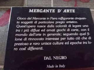 Mazzo di carte Mercante d'arte Dal Negro